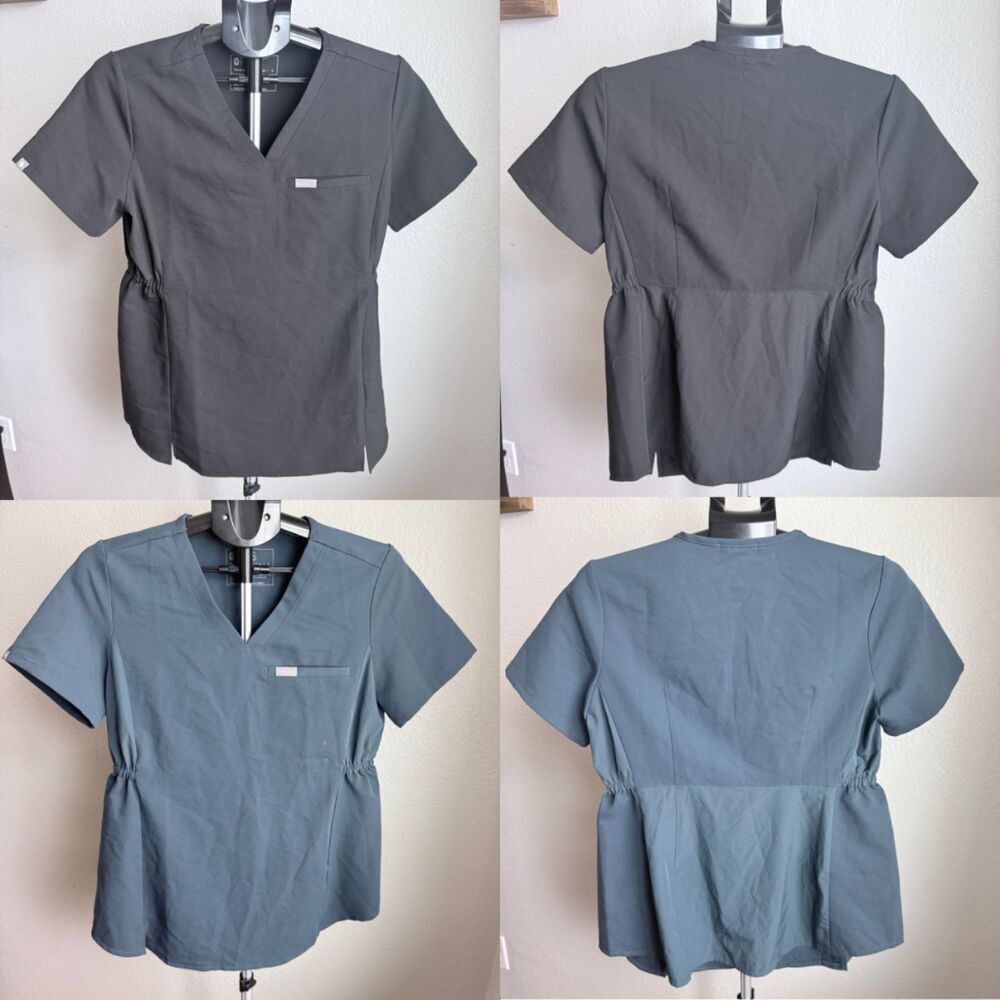 Set of 2 Figs Octavia Womens Maternity Scrub Top Medical Nursing Hospital Small